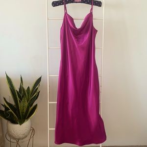 Bebe fuchsia strap cami dress